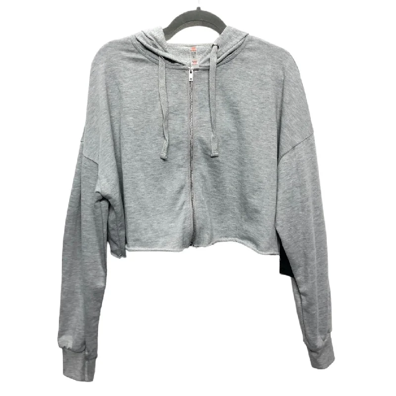 Sweatshirt Hoodie By Mono B In Grey, Size: L