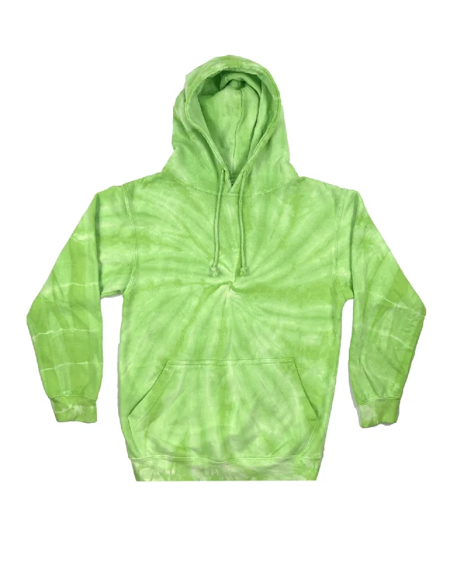 Lime Green Spiral Tie Dye Hoodie