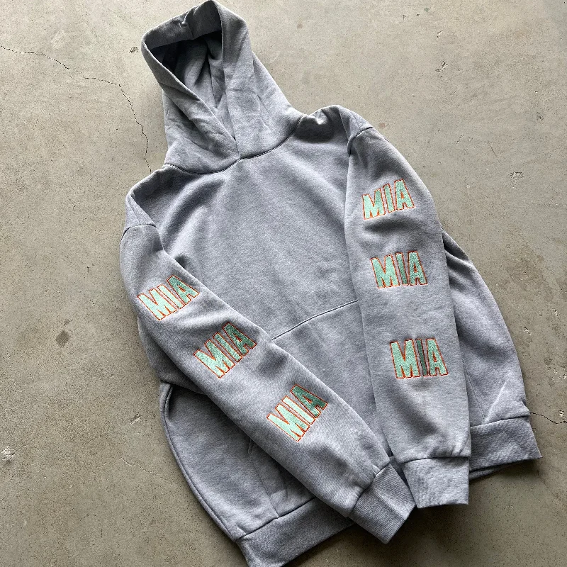 MIA Miami Hoodie embroidered - Gray