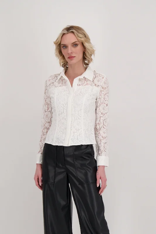 Lace Button Up Shirt