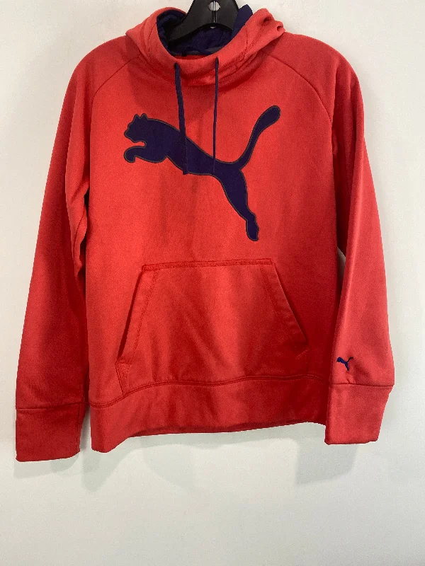 Sweatshirt Hoodie By Puma In Pink, Size: M