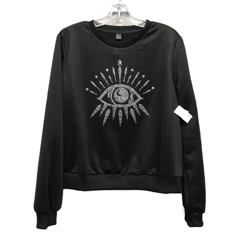 Sweatshirt Crewneck By Shein In Black, Size: L