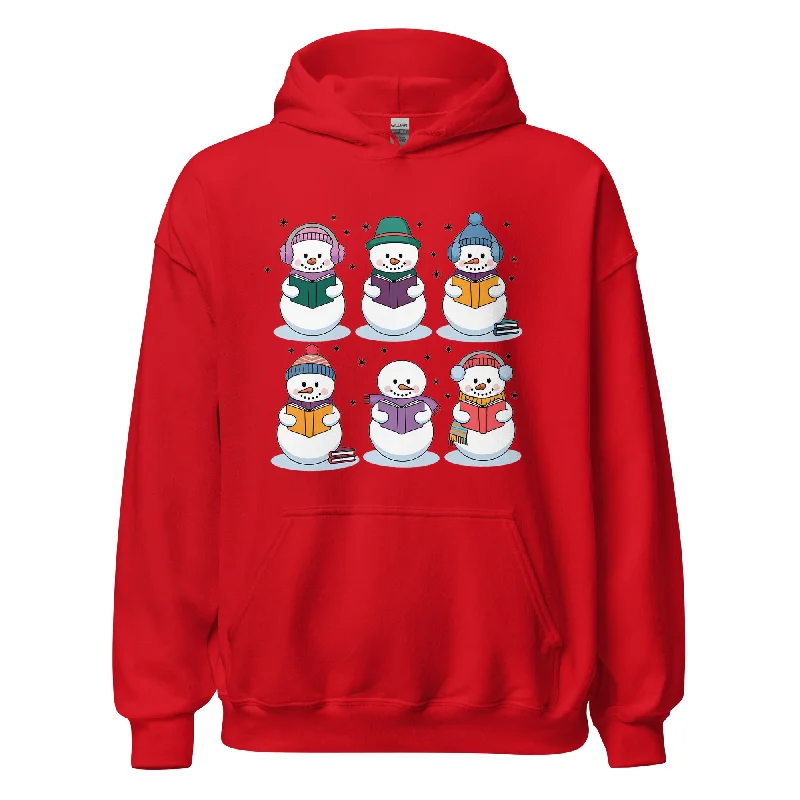 Snowman Reading Book Premium Unisex Hoodie