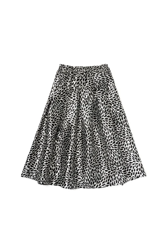 Polly Party Skirt - Black & Silver Brocade