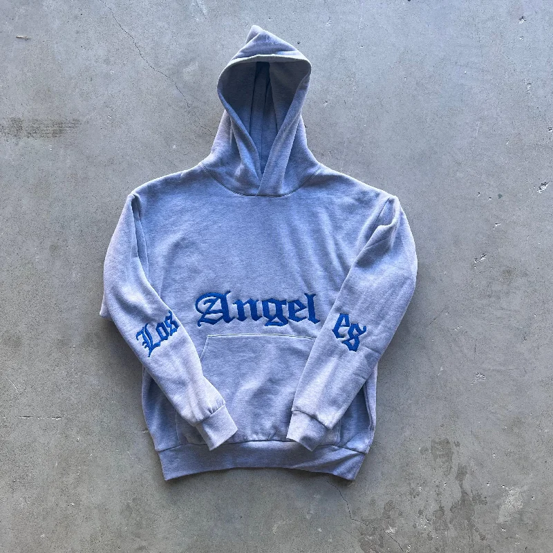 Los angeles Hoodie - Gray ( Royal embroidery thread )