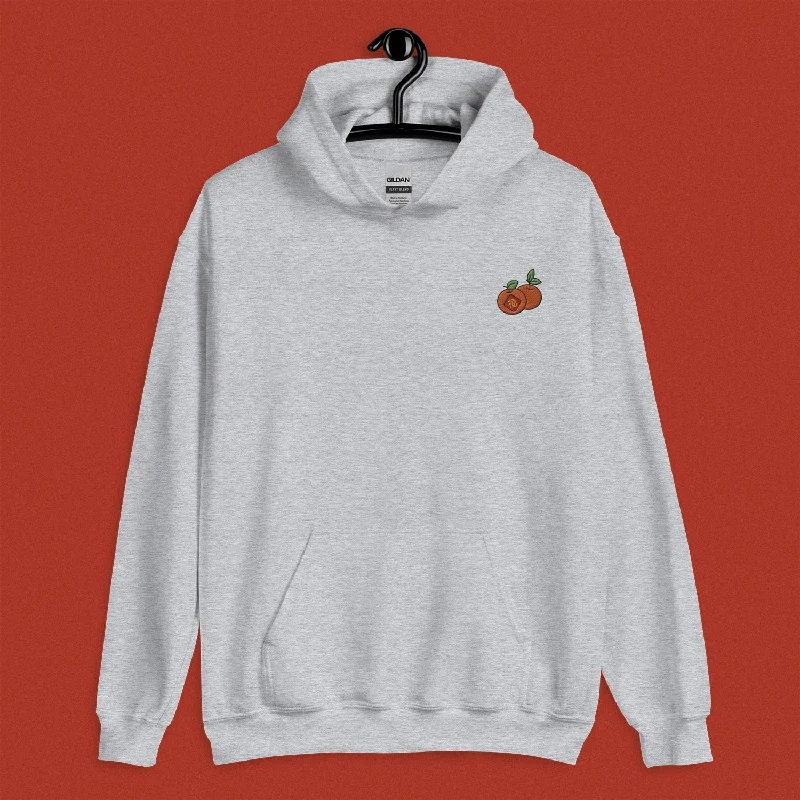 Mandarin Orange Embroidered Hoodie