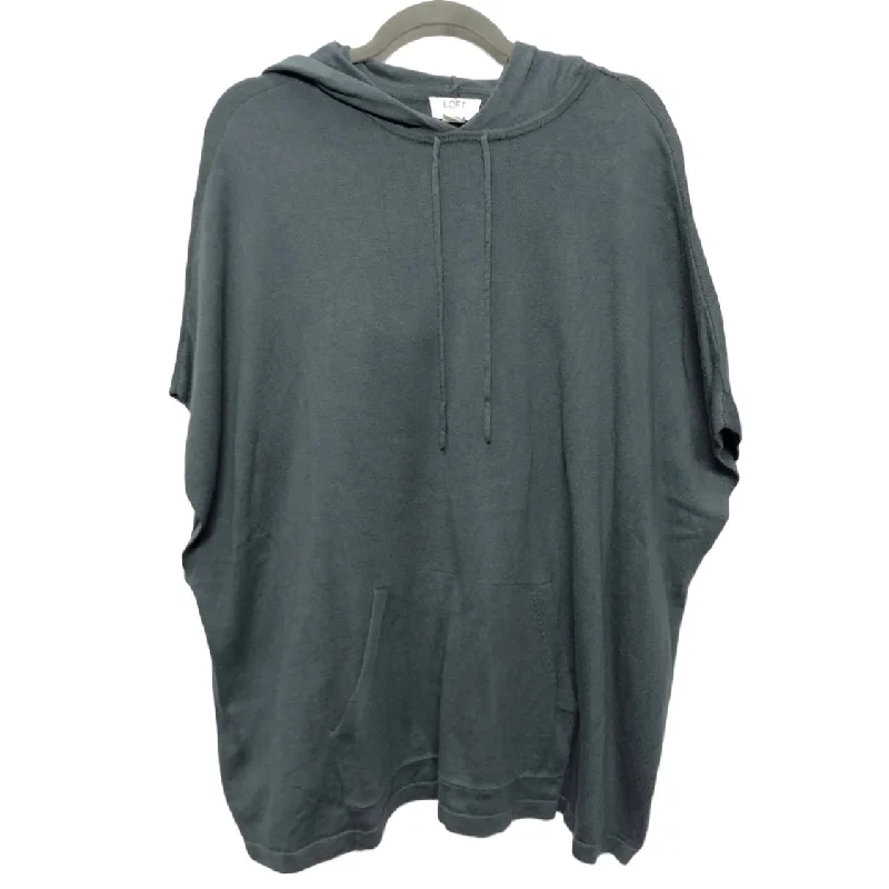 Sweatshirt Hoodie By Loft In Grey, Size: S