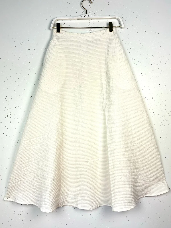 SAMPLE - The Laura Skirt - Ivory Ribbed