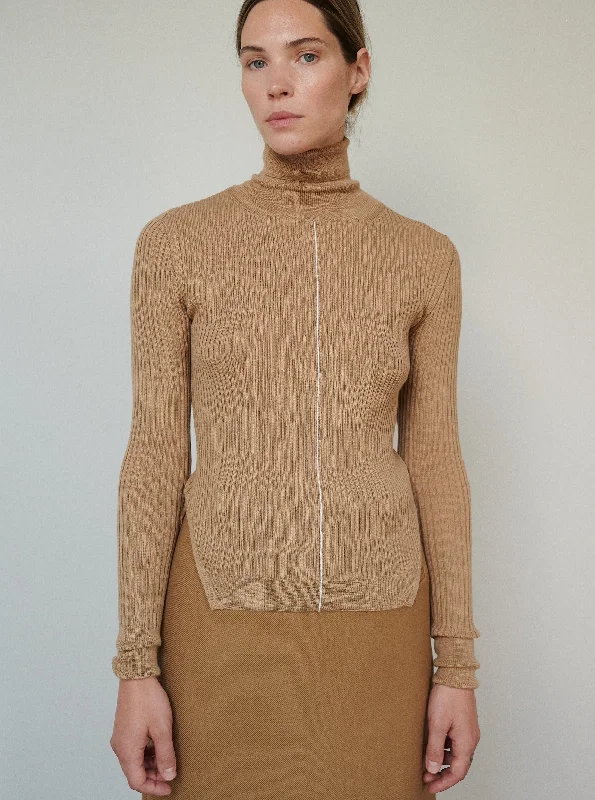 Austėja Merino Wool Turtleneck - Nutmeg