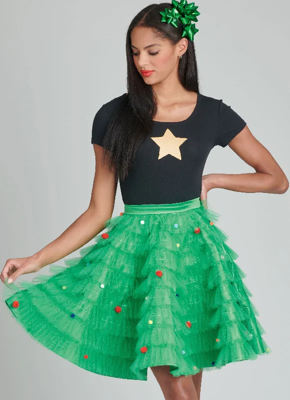 Simplicity Sewing Pattern 9879 Holiday Skirts, Collar and Appliques