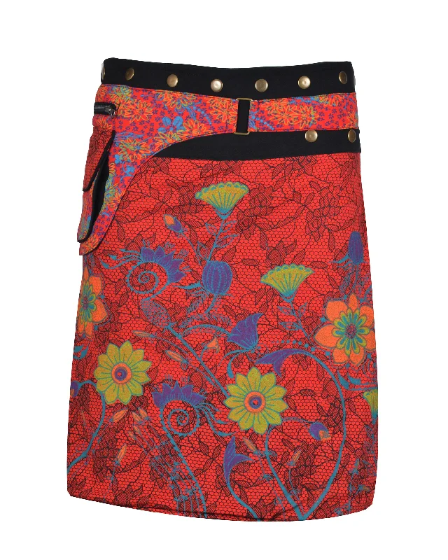 womens-cotton-skirt-floral-print-button-closure-warp-mini-skirt