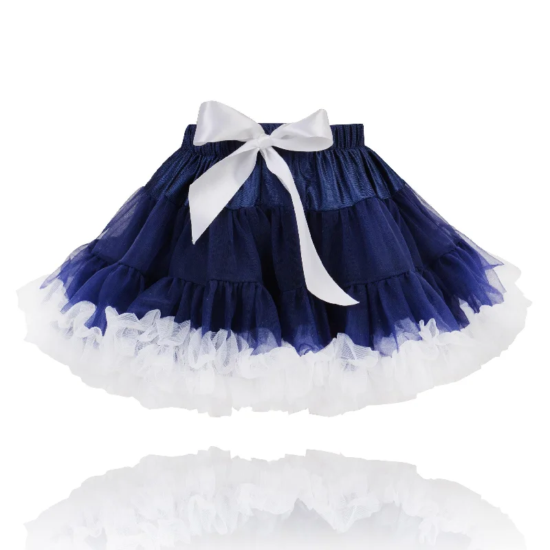 Navy Blue and White Classic Princess Pettiskirt - SALE