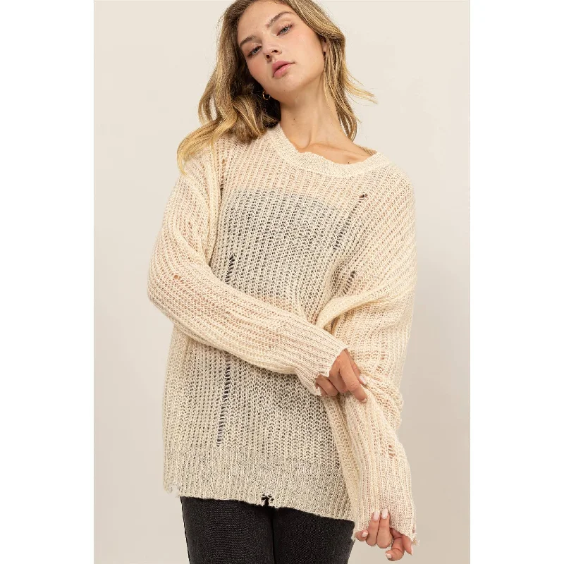 Distressed Sweater Knit