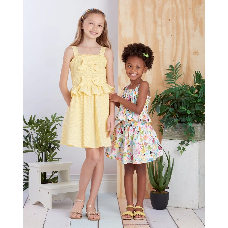 Simplicity 9560 Girls' Dress, Top and Skirt pattern