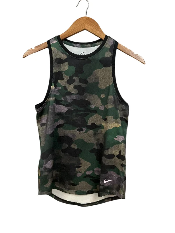 Athletic Tank Top By Nike Apparel In Camouflage Print, Size: Xs