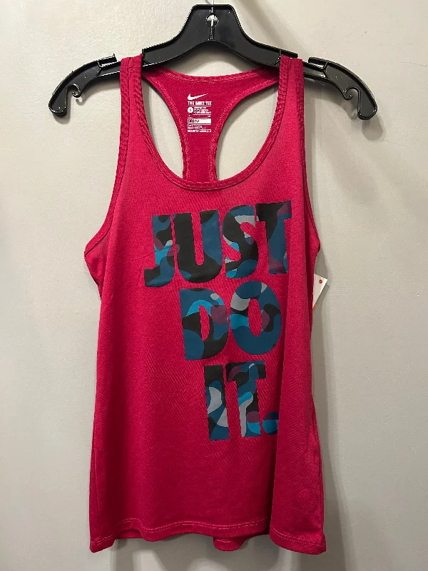 Athletic Tank Top By Nike Apparel In Pink, Size: S