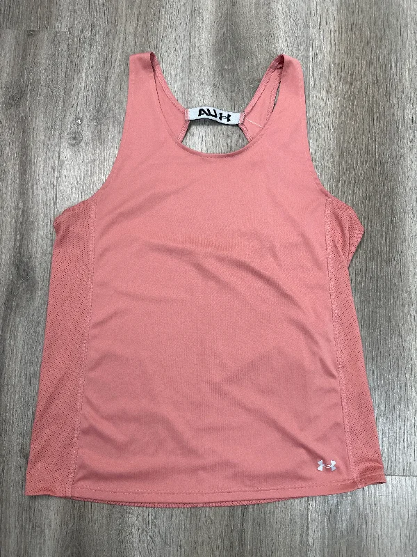 Athletic Tank Top By Under Armour In Peach, Size: M