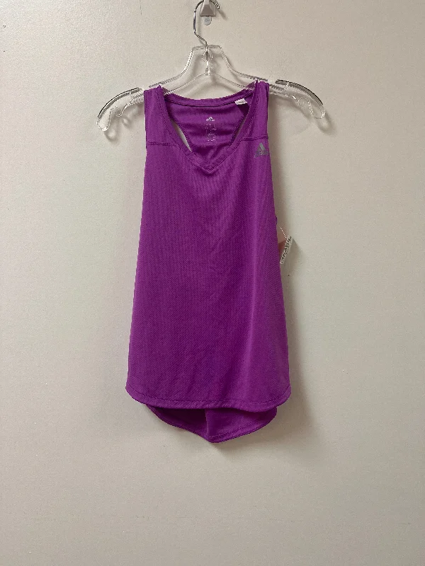 Athletic Tank Top By Adidas In Purple, Size: L