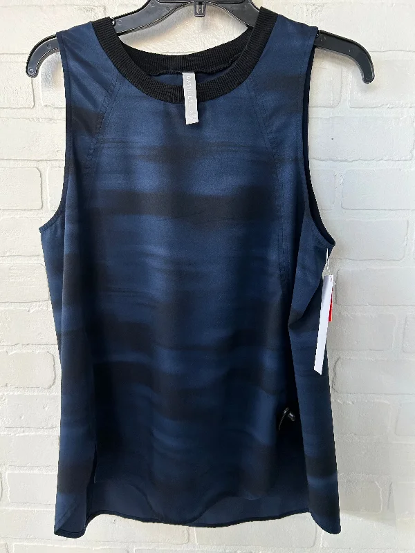 Athletic Tank Top By Athleta In Black & Blue, Size: M