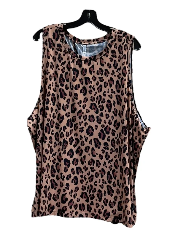 Athletic Tank Top By Fabletics In Animal Print, Size: 4x