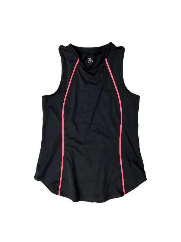 Athletic Tank Top By Tail In Black & Pink, Size: M