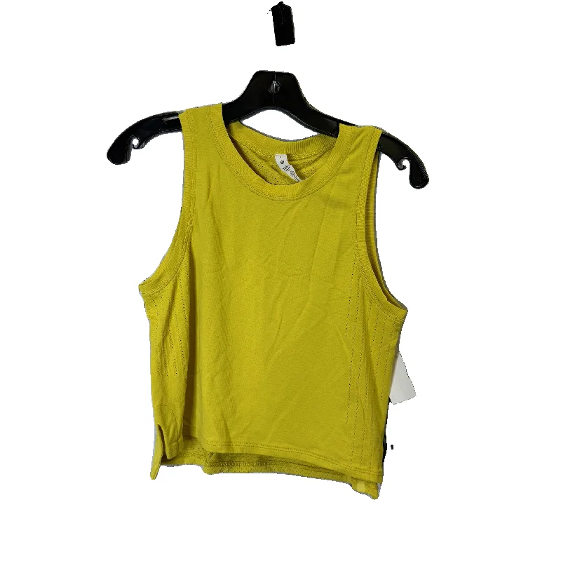 Athletic Tank Top By Lululemon In Yellow, Size: 4