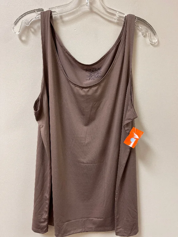 Athletic Tank Top By Fruit Of The Loom In Brown, Size: 3x