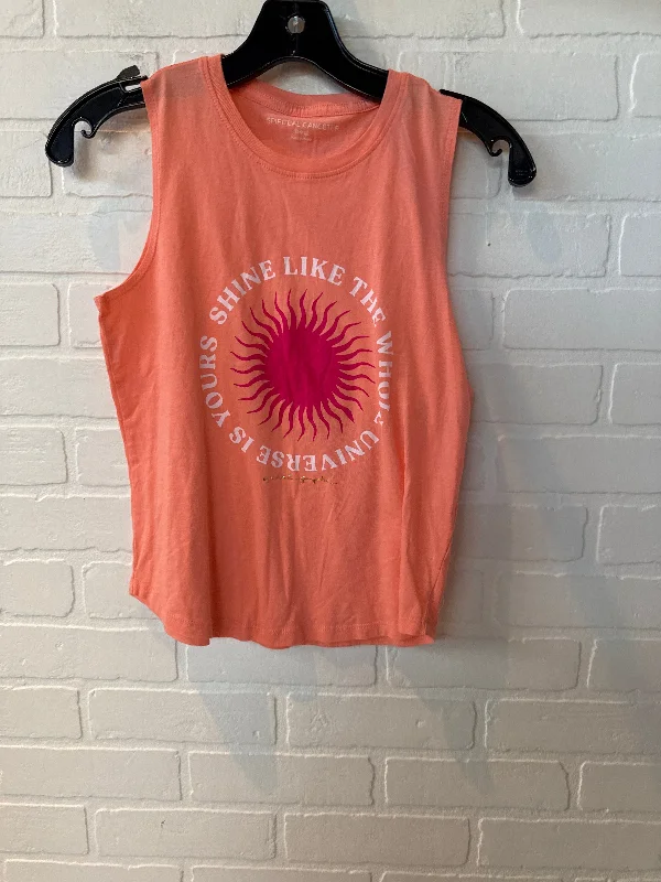 Athletic Tank Top By Spiritual Gangster In Orange, Size: S