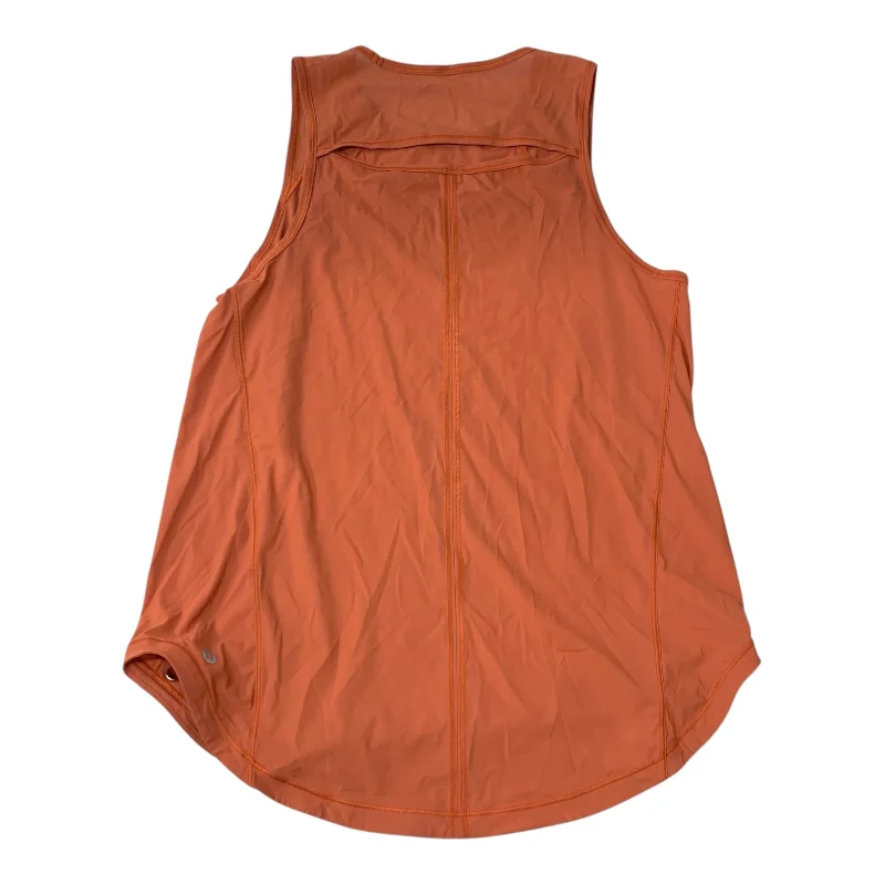 Athletic Tank Top By Lululemon In Orange, Size: M