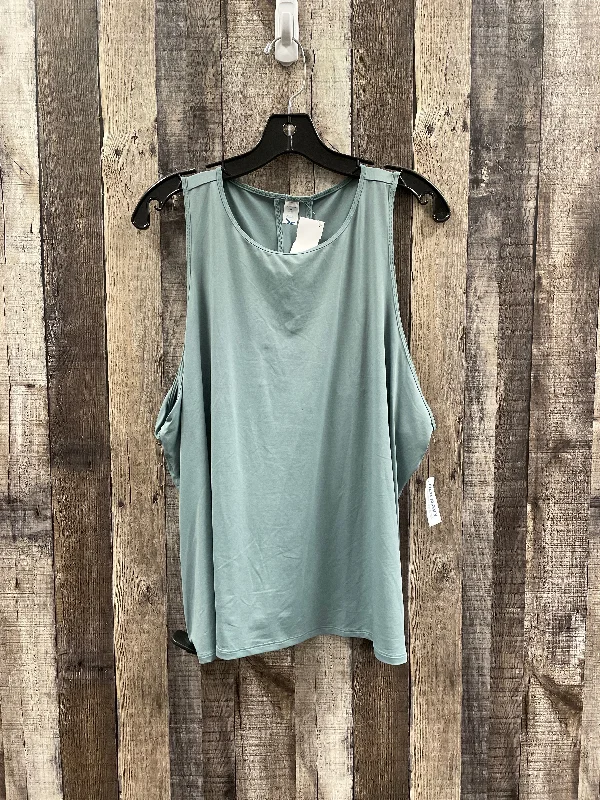 Athletic Tank Top By Old Navy In Green, Size: 2x