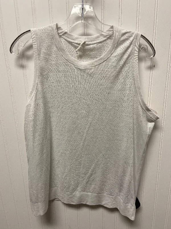 Athletic Tank Top By Lululemon In White, Size: M