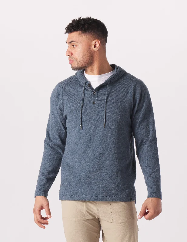 Ace Hooded Sweater: Steel Blue