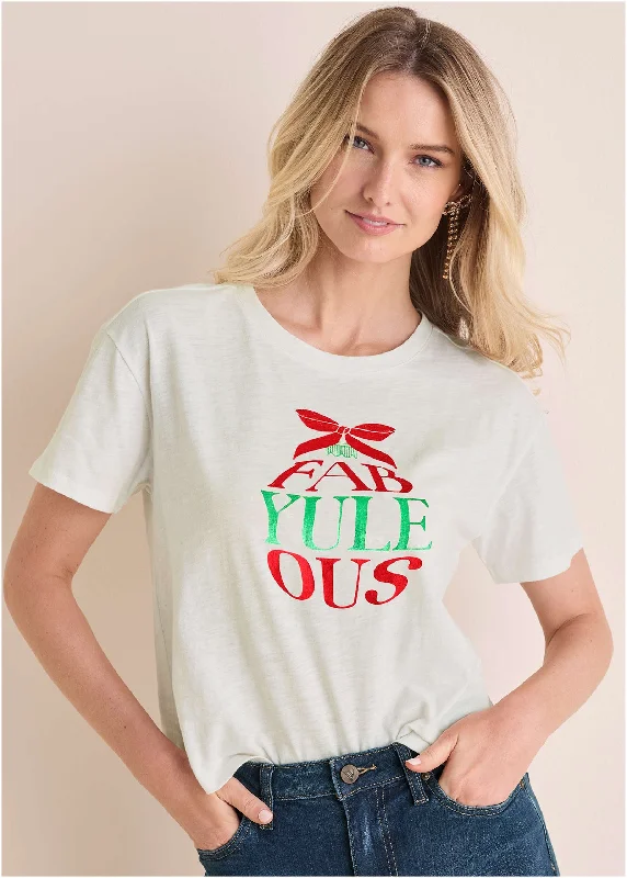 Fab-Yule-Ous Graphic Tee - Off White