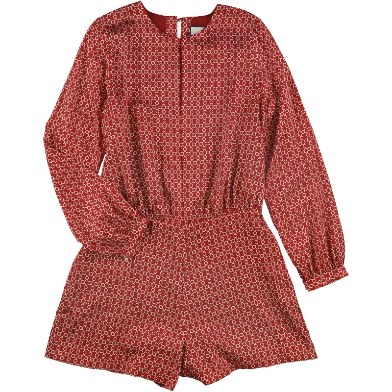 Alexis Womens Kambell Romper Jumpsuit, Red, Large