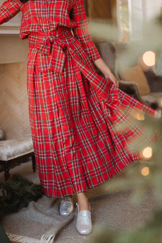 Angela Skirt in Holiday Plaid