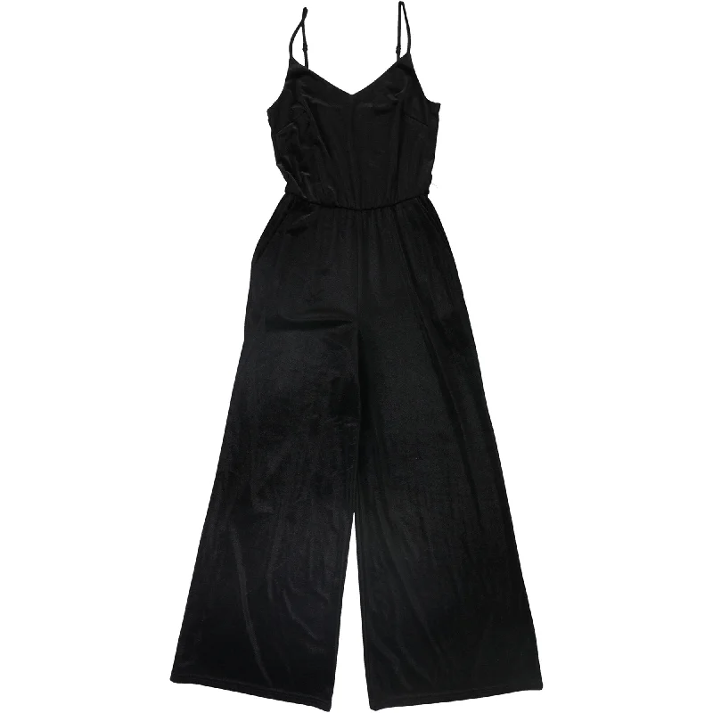 Sanctuary Clothing Womens No Belt Velvet Jumpsuit, Black, Small