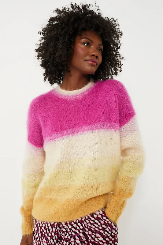 Fuchsia and Yellow Drussell Sweater