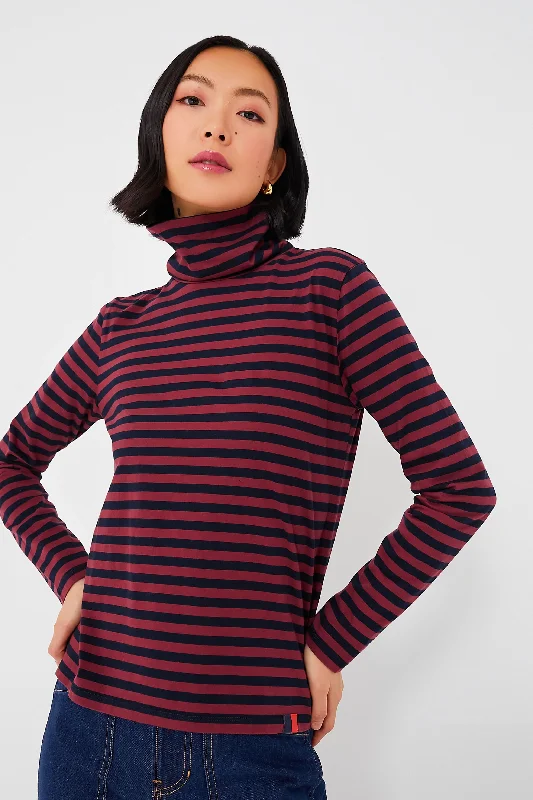 The Navy and Pinot Turtleneck