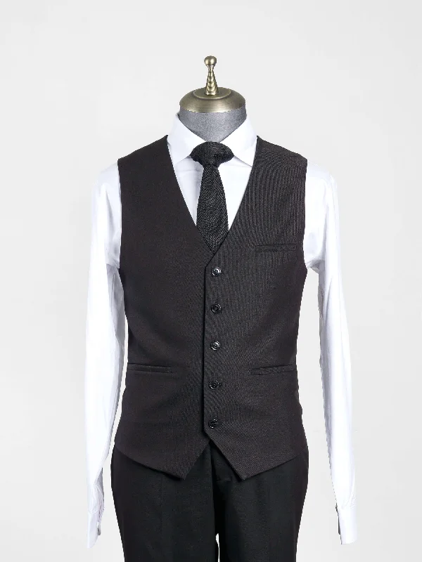 Vest - Deep Black Plain