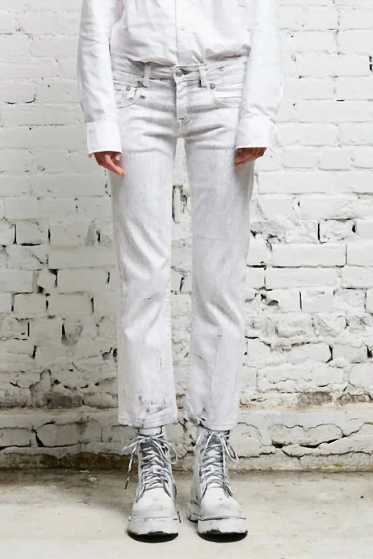 Boy Straight Pant In Crackled