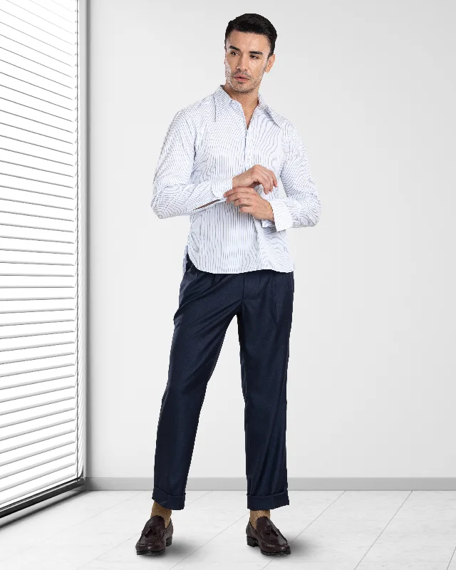 VBC: Dark Navy Covert Wool Pant