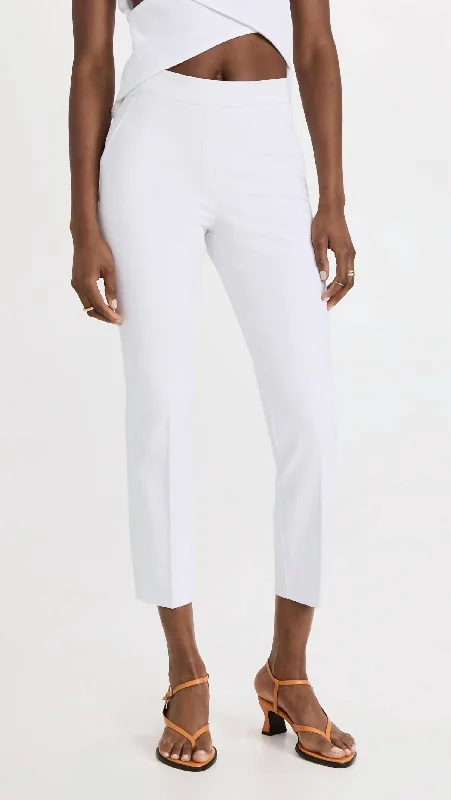 On-The-Go Ankle Slim Straight Pant In Classic White