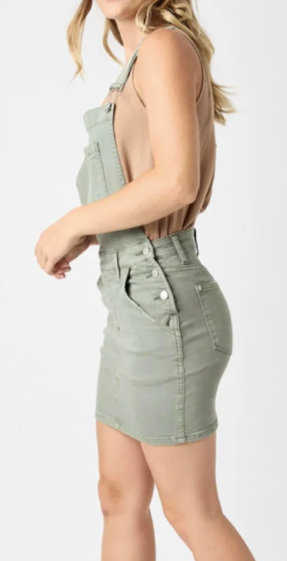 Overalls Skirt In Sage