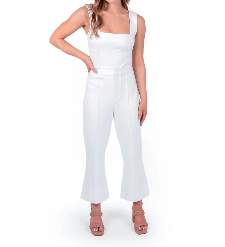 Saylor Pant In White Ponte