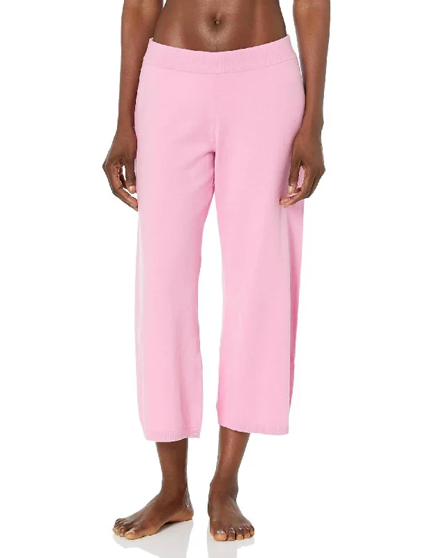 Slounge Sleep Cropped Pant In Pink Lilac