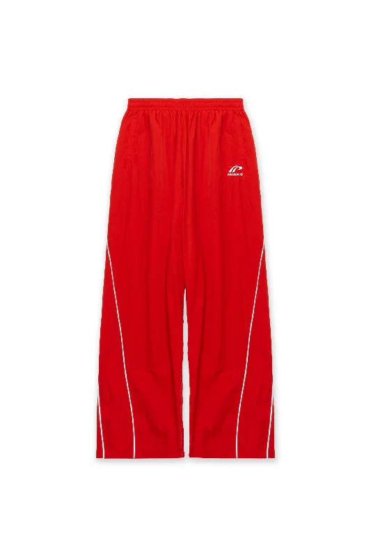 SPORTSWEAR BAGGY TRACK PANTS - RED