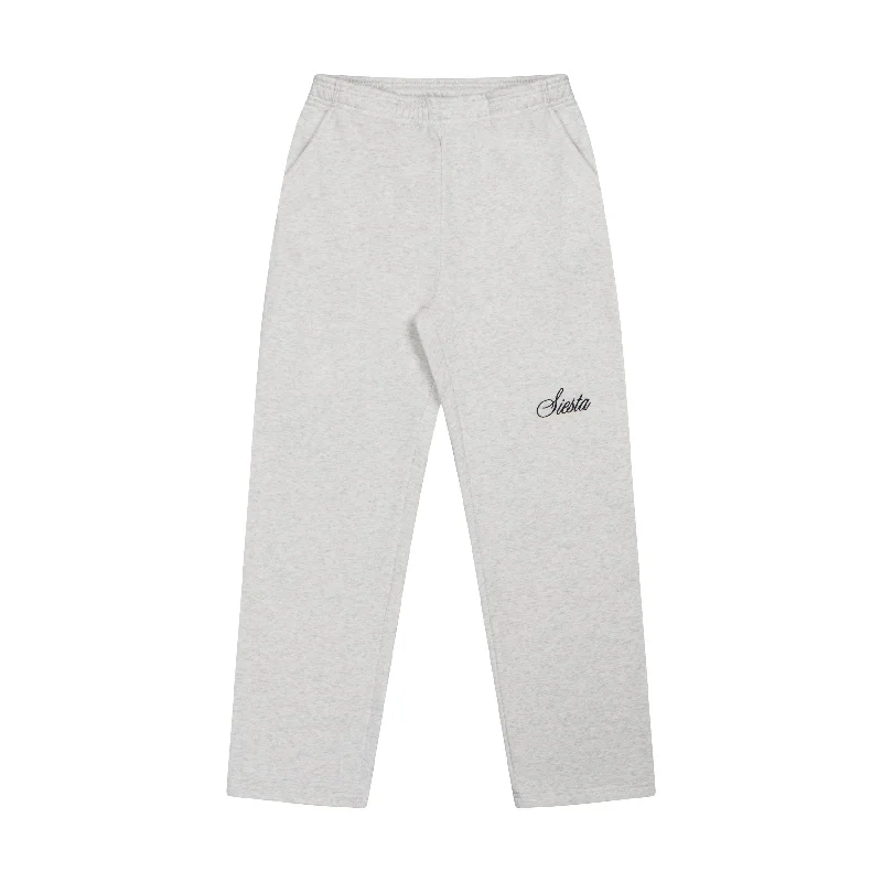 Staple Wide Leg Sweatpants - Grey Marle