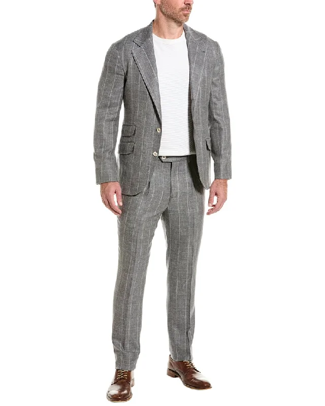 Brunello Cucinelli 2pc Wool, Linen, & Silk-Blend Suit