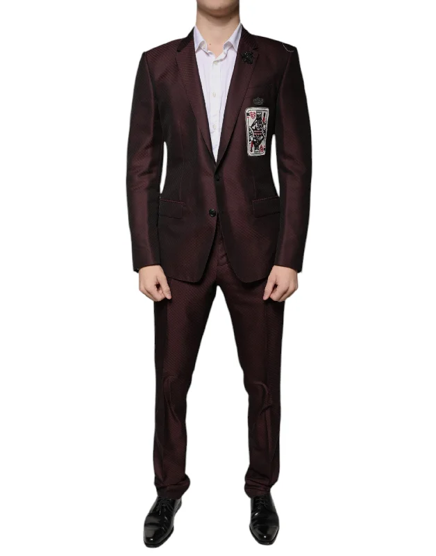 Dolce & Gabbana  Deck Card Crown 2 Piece Formal Men's Suit (Pre-Owned)