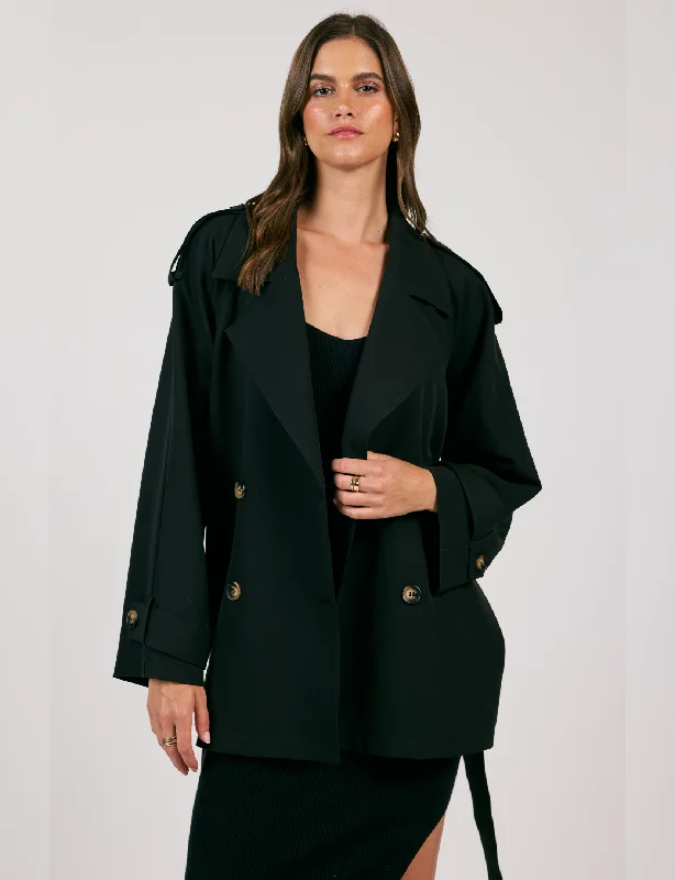 Strive For Trench Jacket, Black